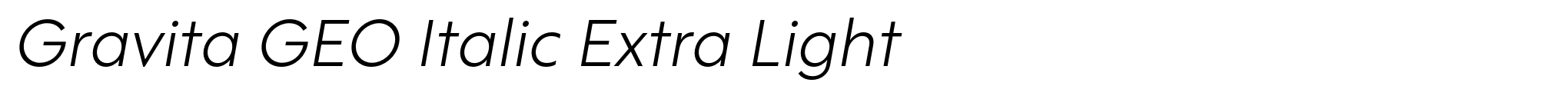 Gravita GEO Italic Extra Light image